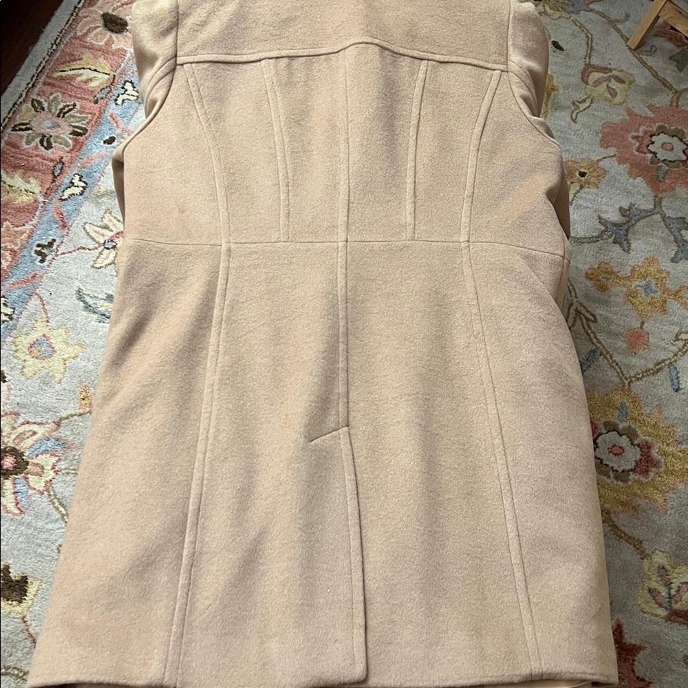 Michael Kors Wool Women's Hooded-Stand Collar Zip-Front Coat Camel Brown Size L - Picture 7 of 13